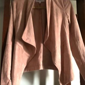 Dusty Pink XS Suede-Like Jacket